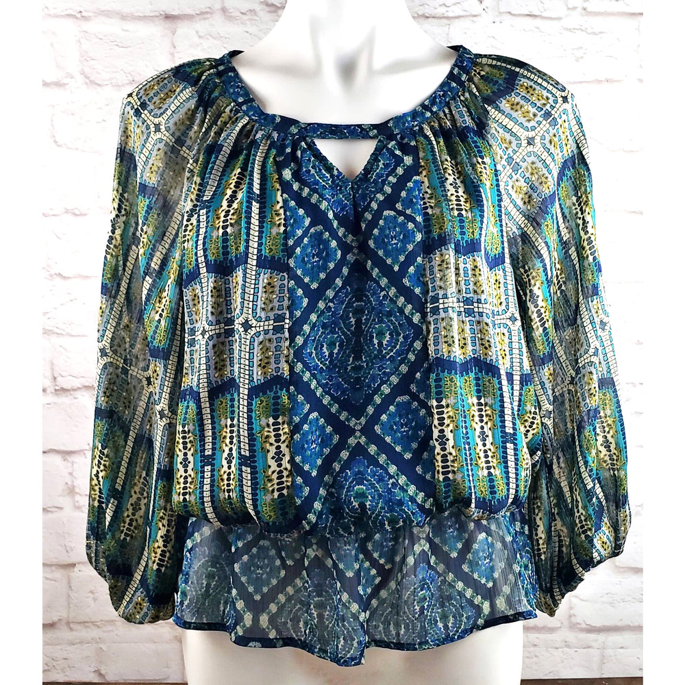 Anthropologie Figueroa & Flower Boho Pop-Over/Pull-On Top ~ Size Medium